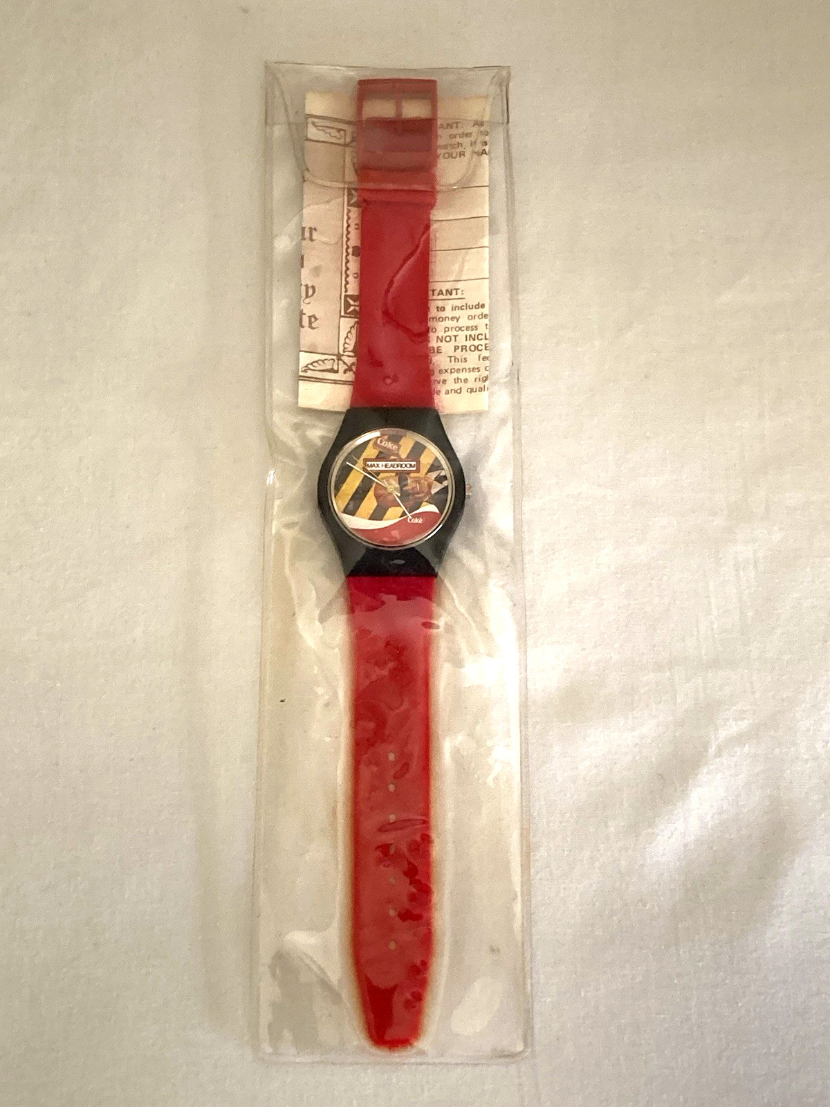 Vintage 1987 Max Headroom Coke Coca Cola Watch - NOS Unused