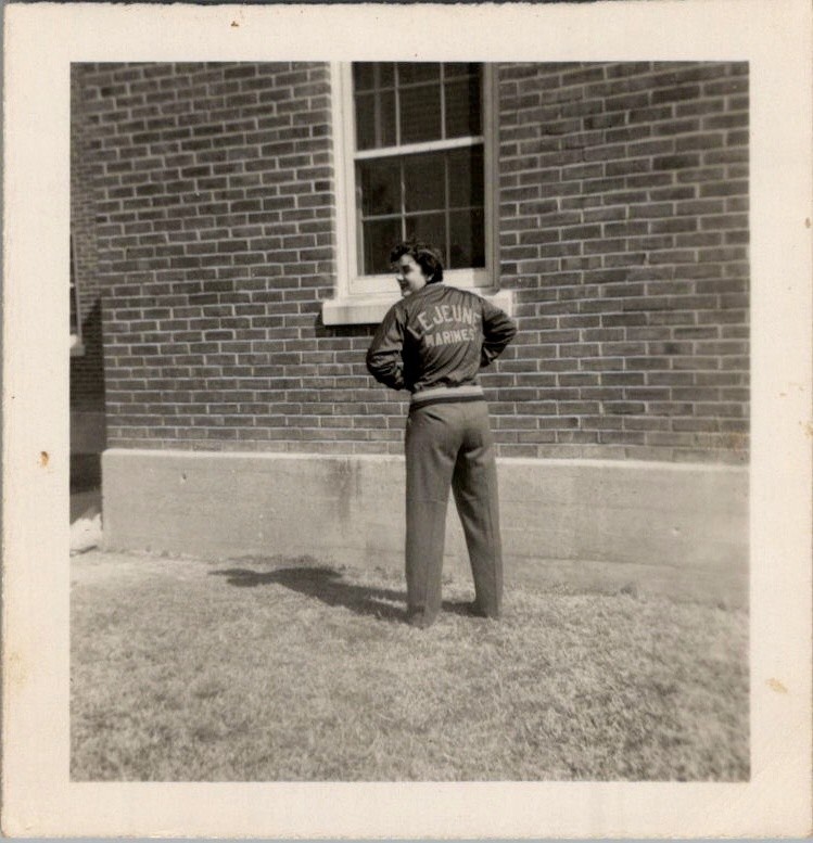 1951 Camp Lejeune Woman Marine Basketball Jacket Snapshot Photograph NC