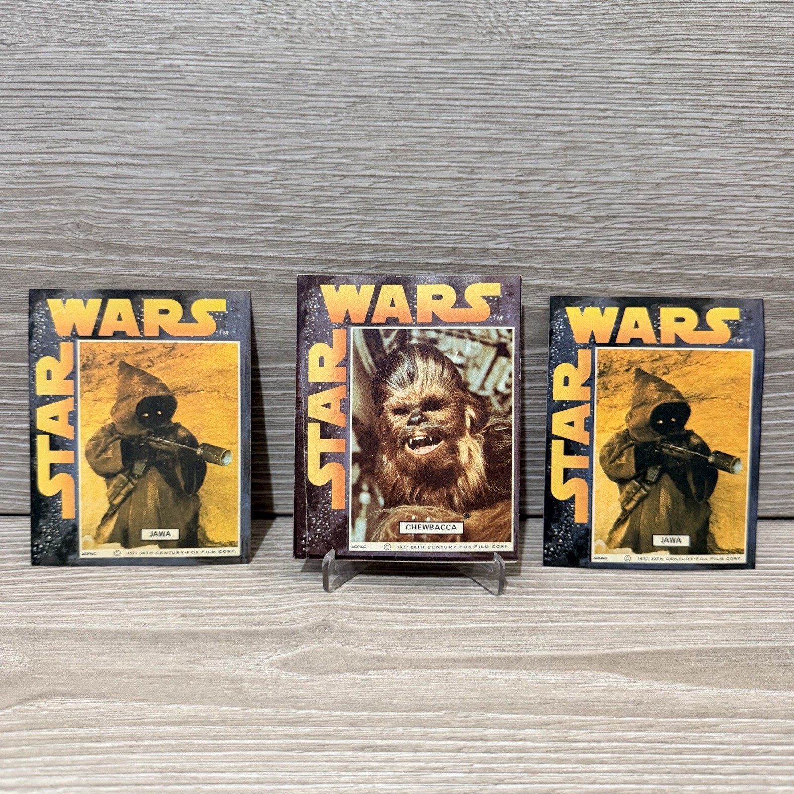 1977 ADPAC General Mills Star Wars Sticker Lot - Chewbacca/ Jawa X 2