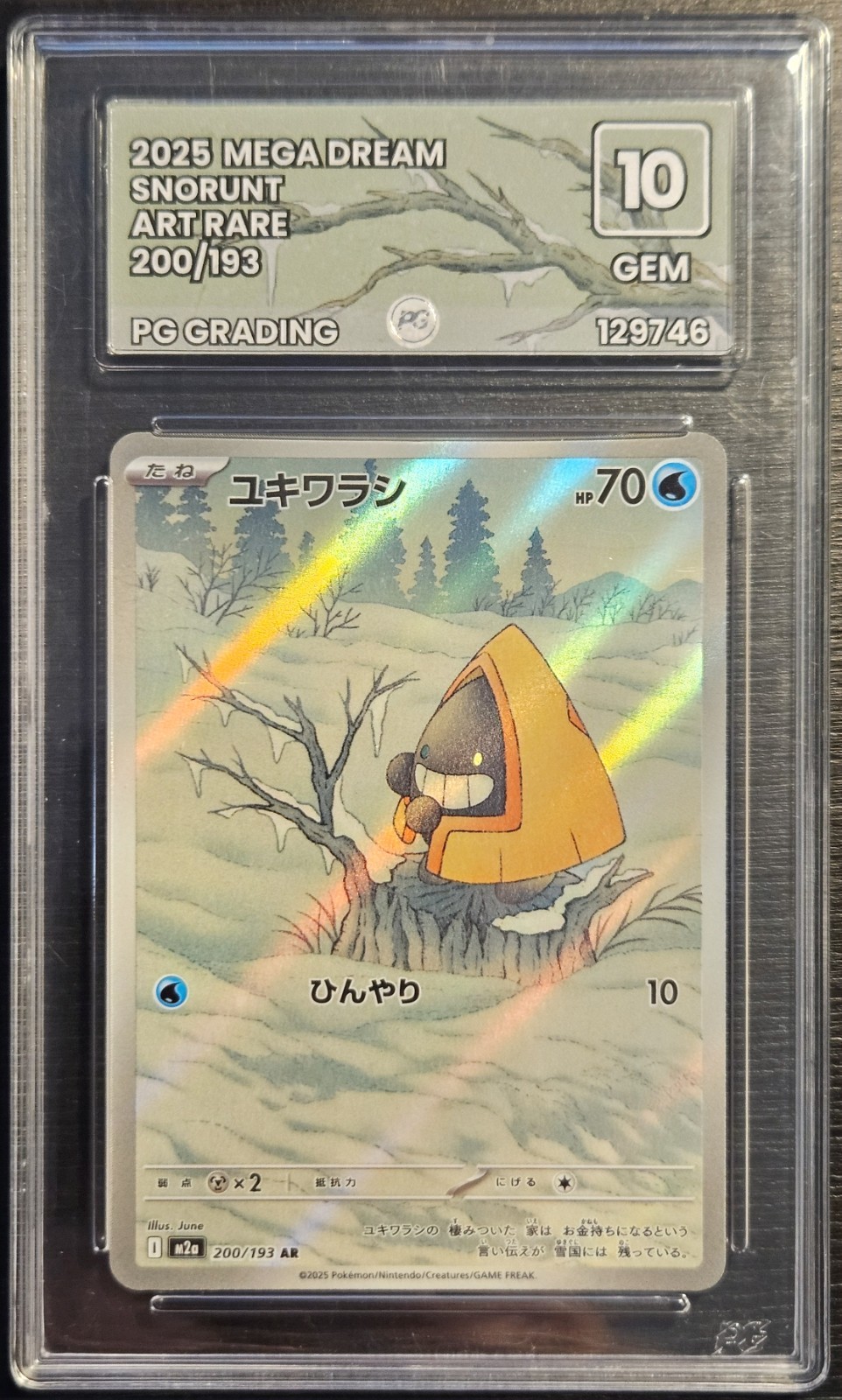 ⭐PG Grading 10 Snorunt 200/193 ⭐m2a Mega Dream ex - Japanese