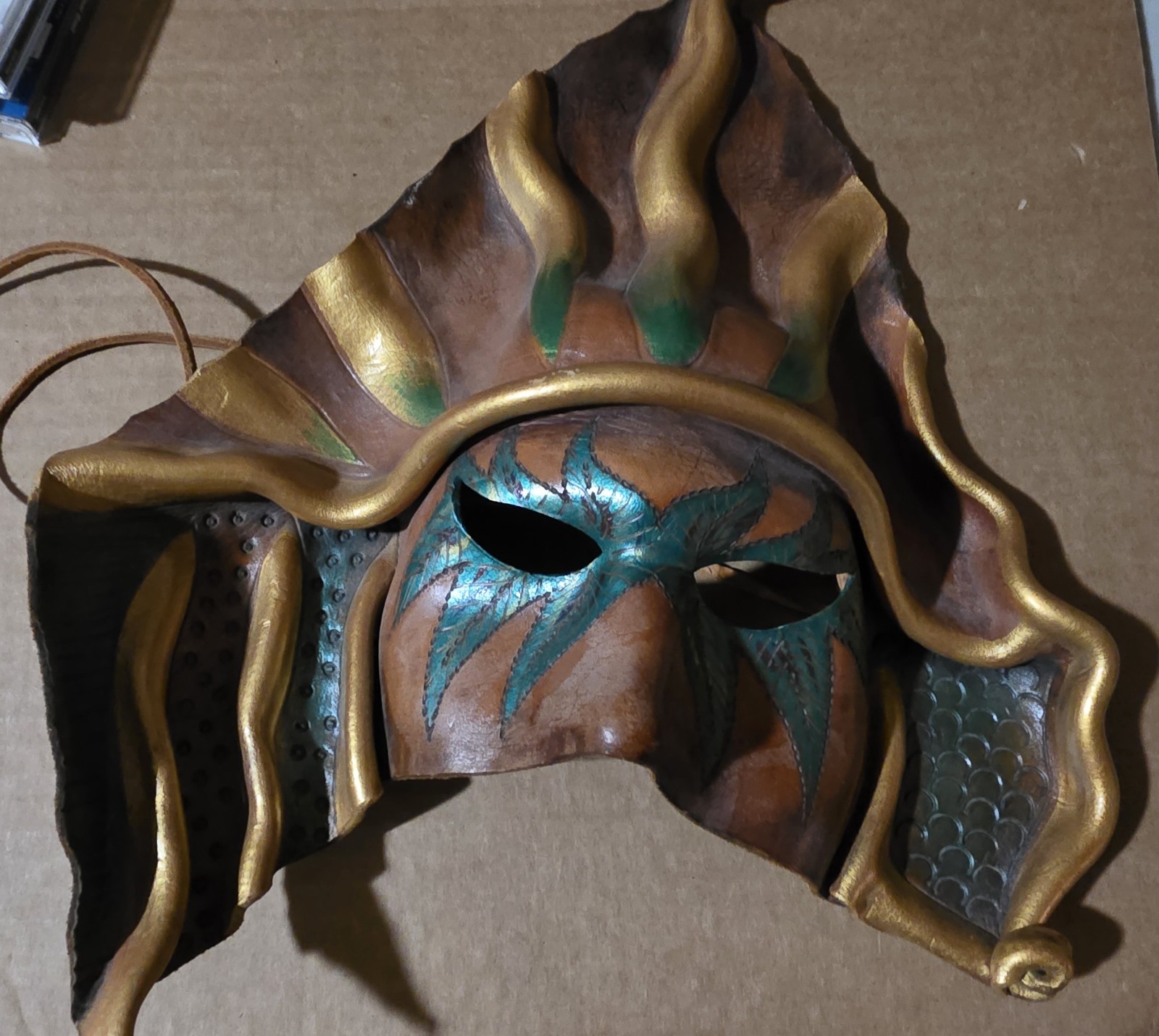  Handmade Leather Masquerade Mask signed by Pablo Maggio Los cabos, 