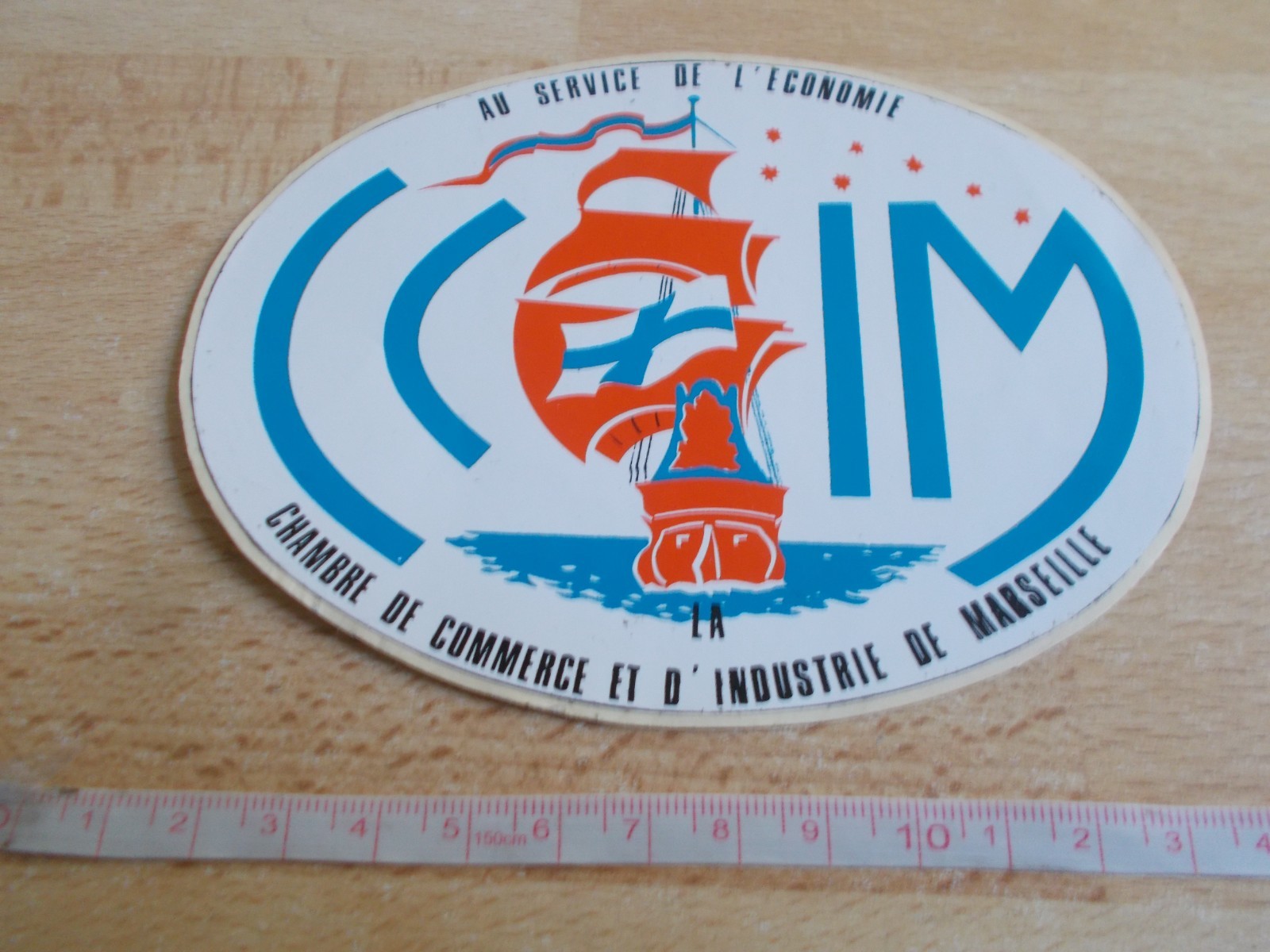 Vintage sticker CCIM - LA CHAMBRE DE COMMERCE ET D\'INDUSTRIE de MARSEILLE