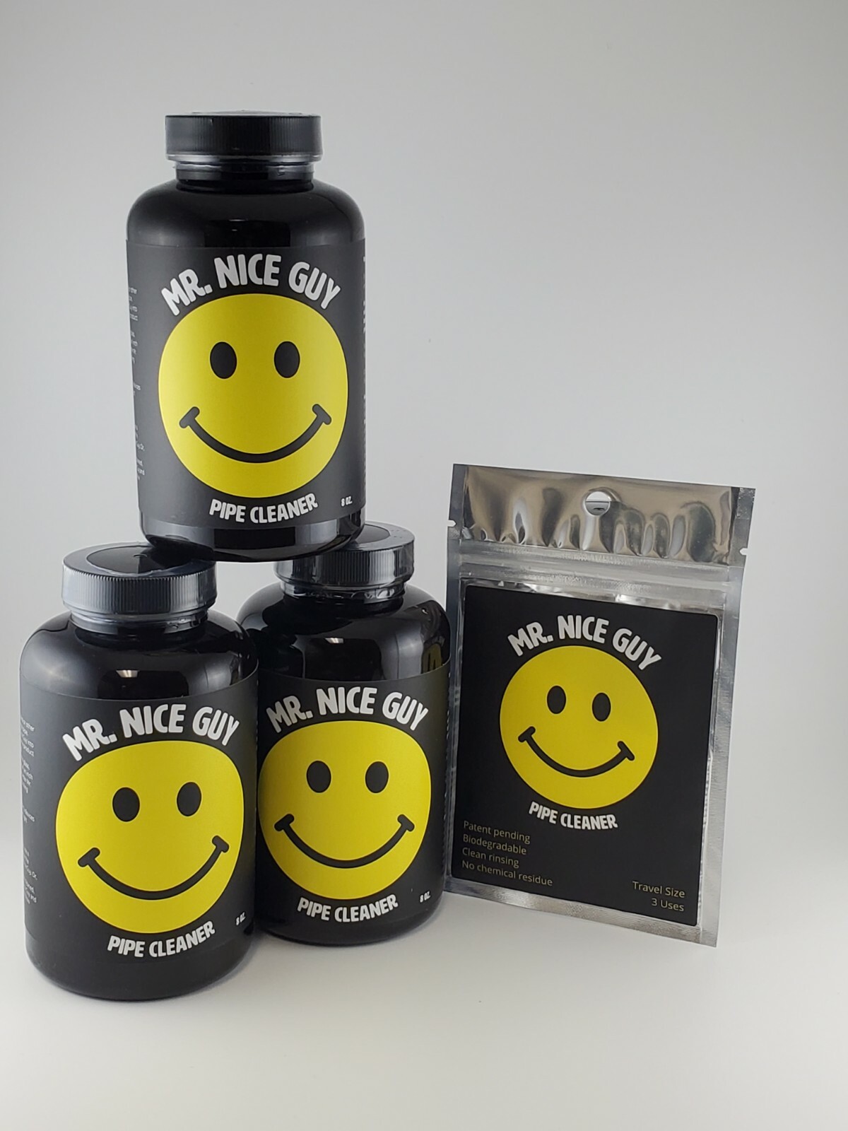 Mr Nice Guy World's Best Water Pipe Bong Bowl Resin Cleaner 3pk w/ Travel Size