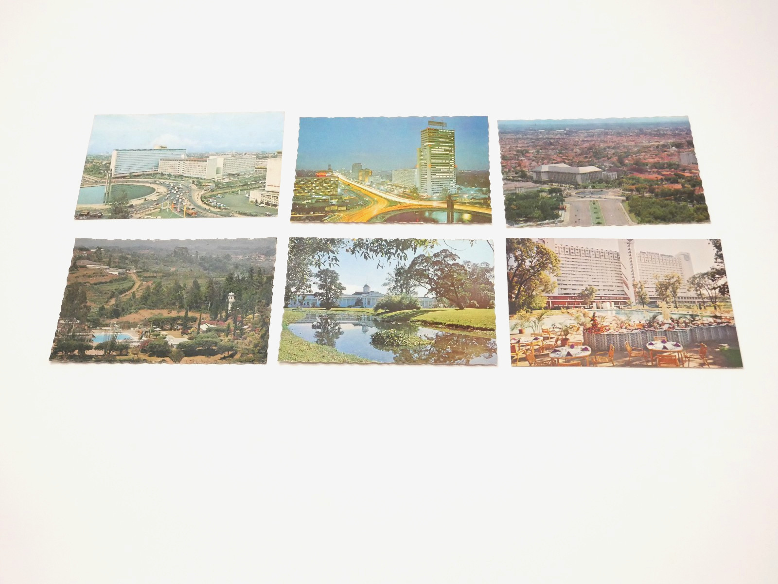 Vintage 1970s Indonesia Postcard Lot - Jakarta Hotel Borobudur, Bundaran HI, Bog