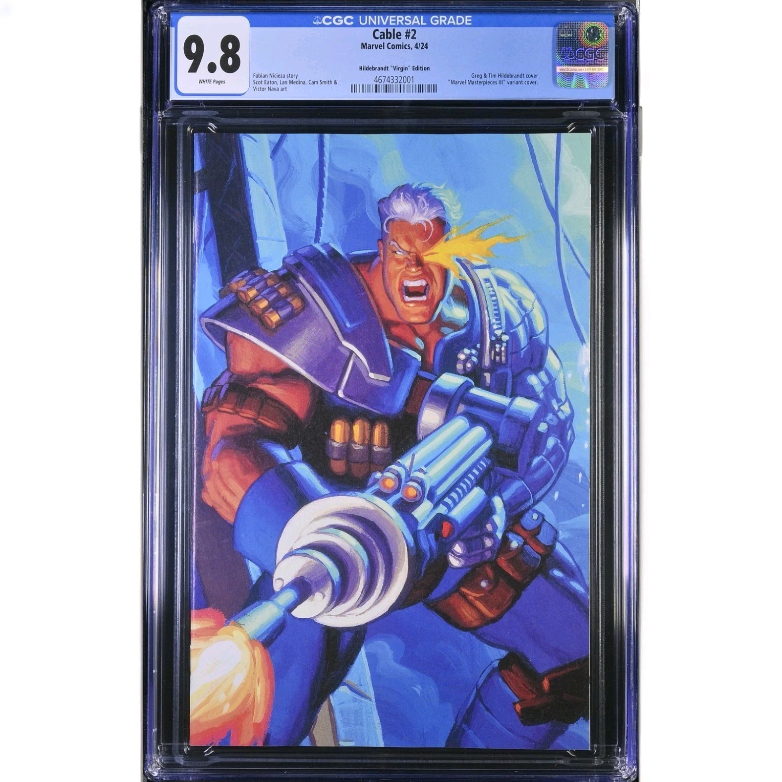 CABLE #2 CGC 9.8 VIRGIN 1:50 HILDEBRANDT VARIANT  XMEN 2024 MARVEL COMICS