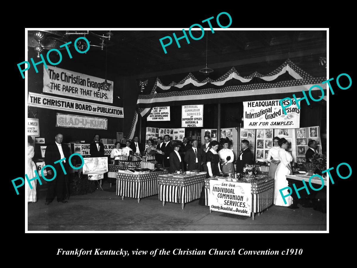 OLD LARGE HISTORIC PHOTO OF FRANKFORT KENTUCKY THE CHRISTIAN CONVENTION c1910