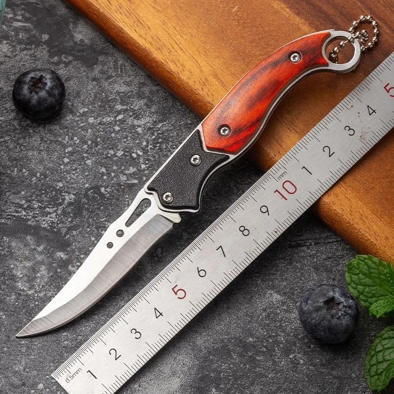Compact Folding Knife with Durable Stainless Steel Blade, Multi-functional Survi