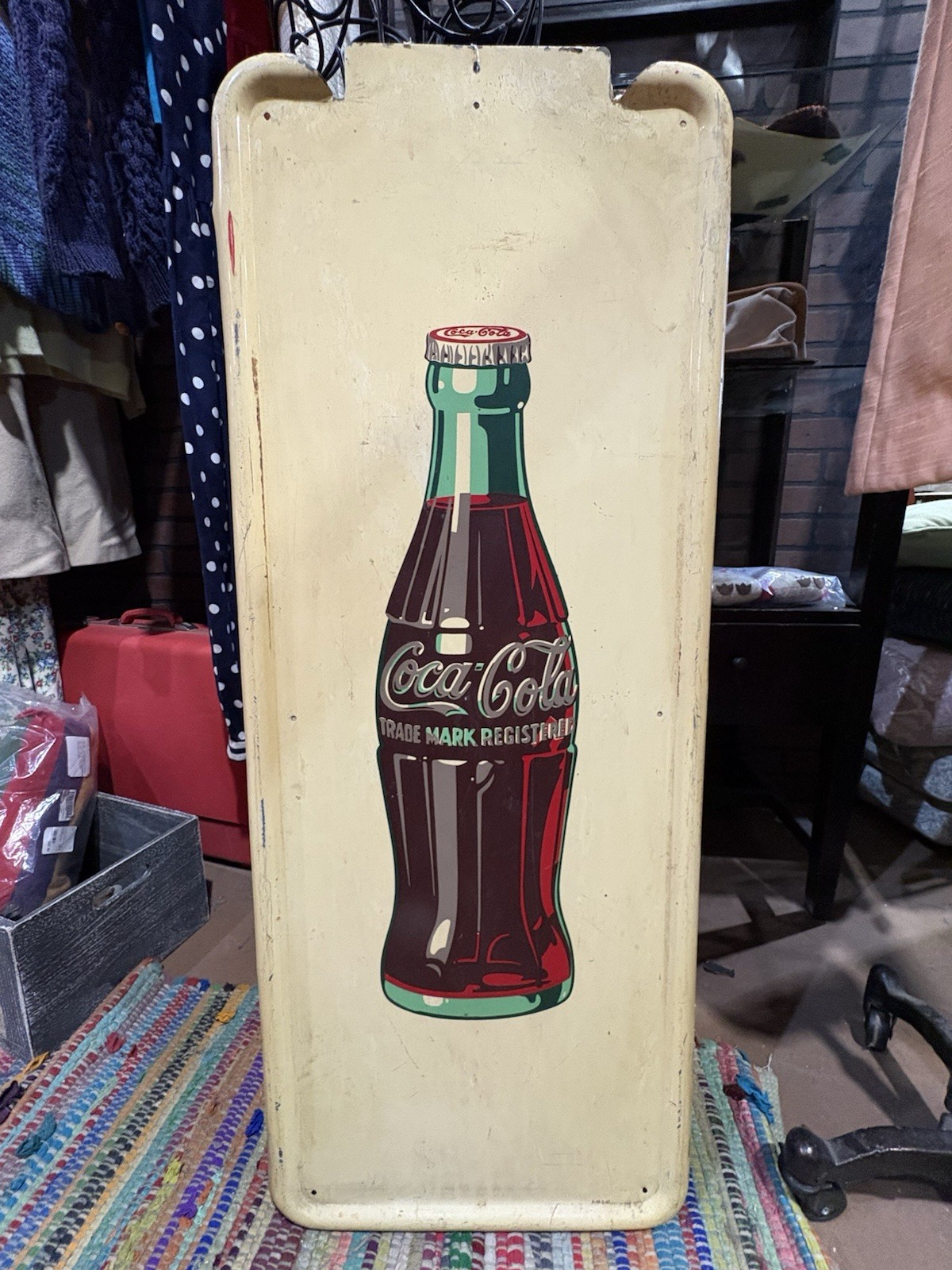Vintage nos Coca-Cola COKE Bottle Pilaster Sign 36