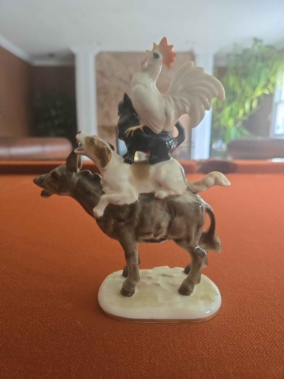 Whimsical Hutschenreuther Germany Bremen Town Musicians Porcelain Figurine Mint 