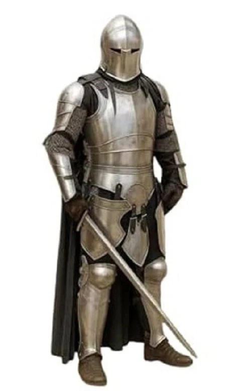 Medieval Full Body Knight Armor Suit Handcrafted 18g Steel LARP Cosplay Replica