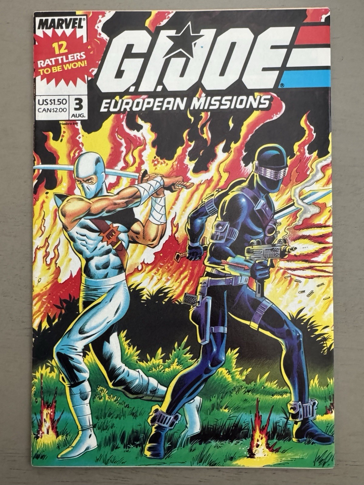 GI Joe European Missions Comic #3 Storm Shadow & Snake Eyes Marvel Poster Intact