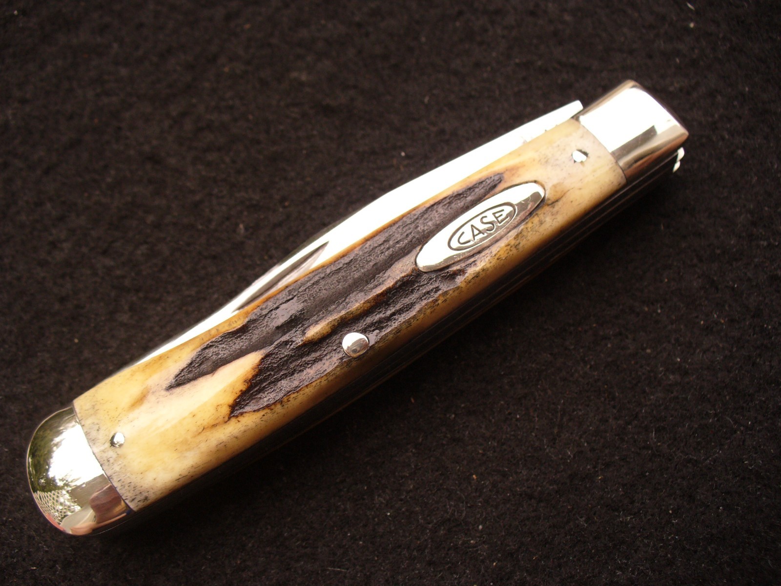 Vintage Case XX 3254 Trapper Knife Re-Handled in Stag 1940-64 Exc.