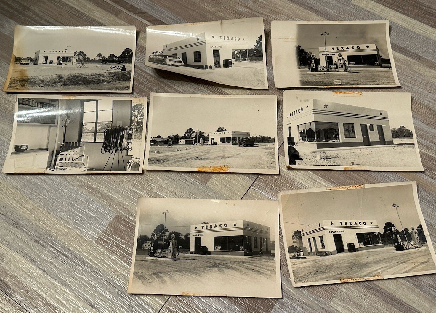8 Vintage 1950s Texaco Gas Station Original Photos Gas Pumps Service Station