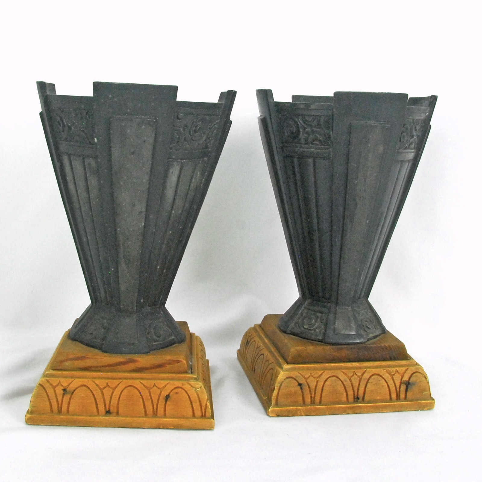 Pair of Art Deco Mantel Urn Vases 1920’s-30’s