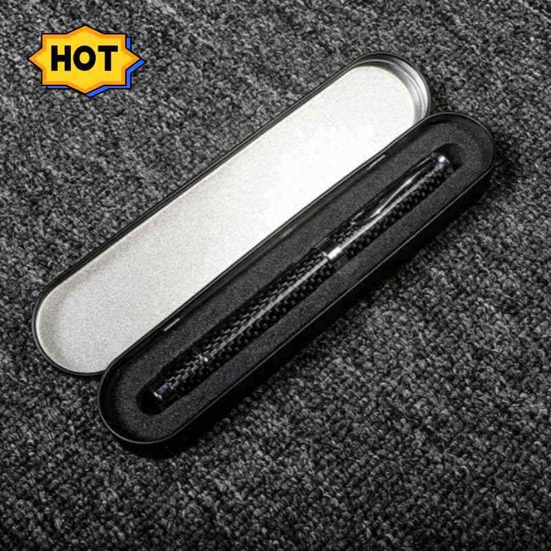 Real Carbon Fiber Ball Pens Black Collectible Stylus With 4 Free Refills Gift US