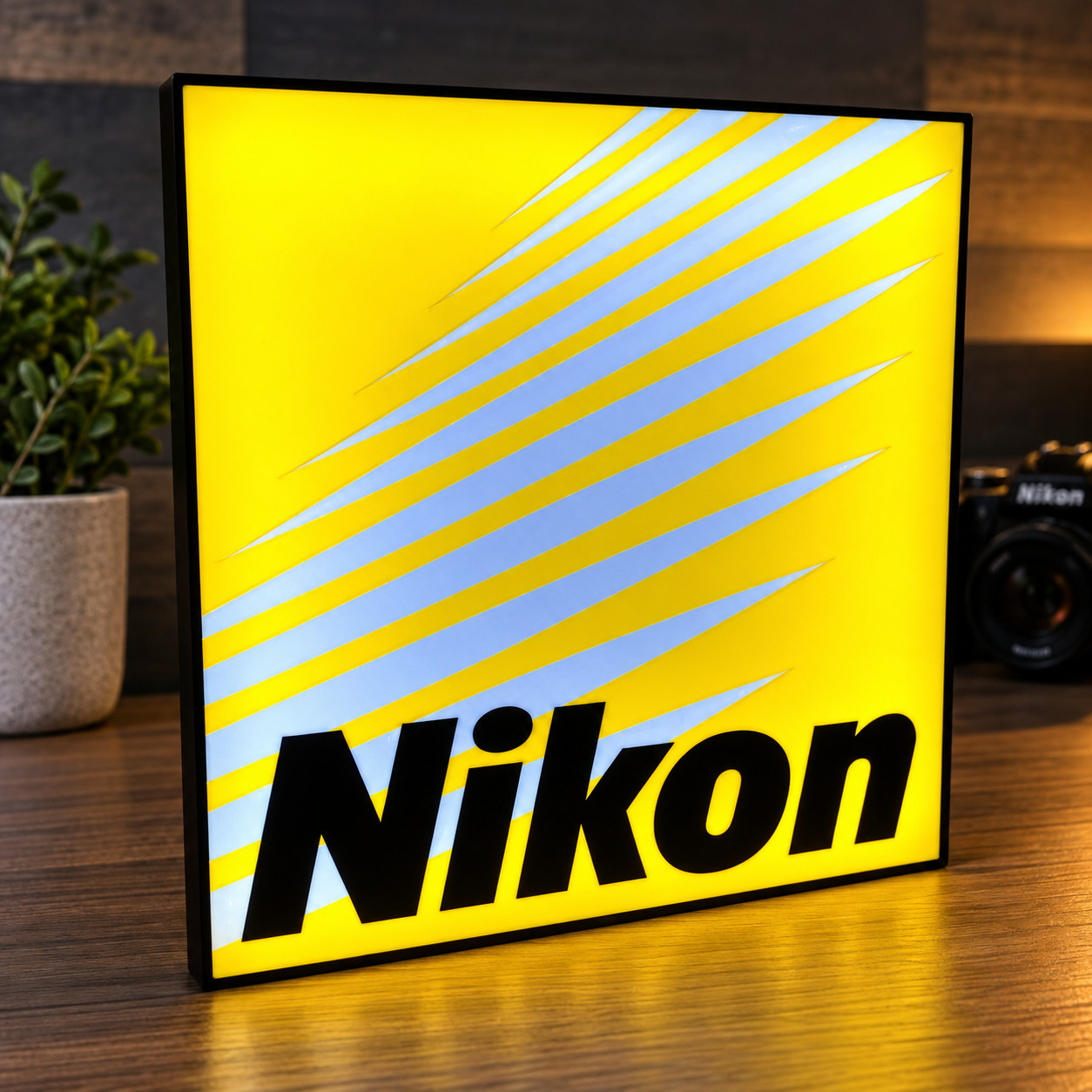 Nikon Logo Light Box 3D Printed USB LED Lamp Neon Sign For Camera Decorative 7in