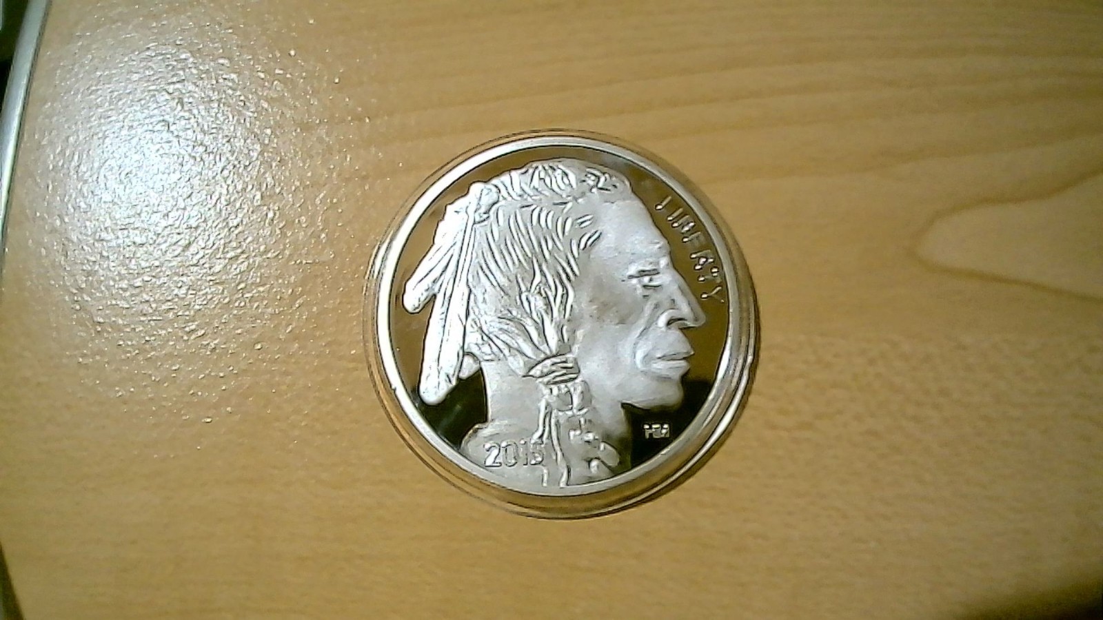 Indian Head Buffalo Round 1 oz Silver Plated Proof Like Finish Coin