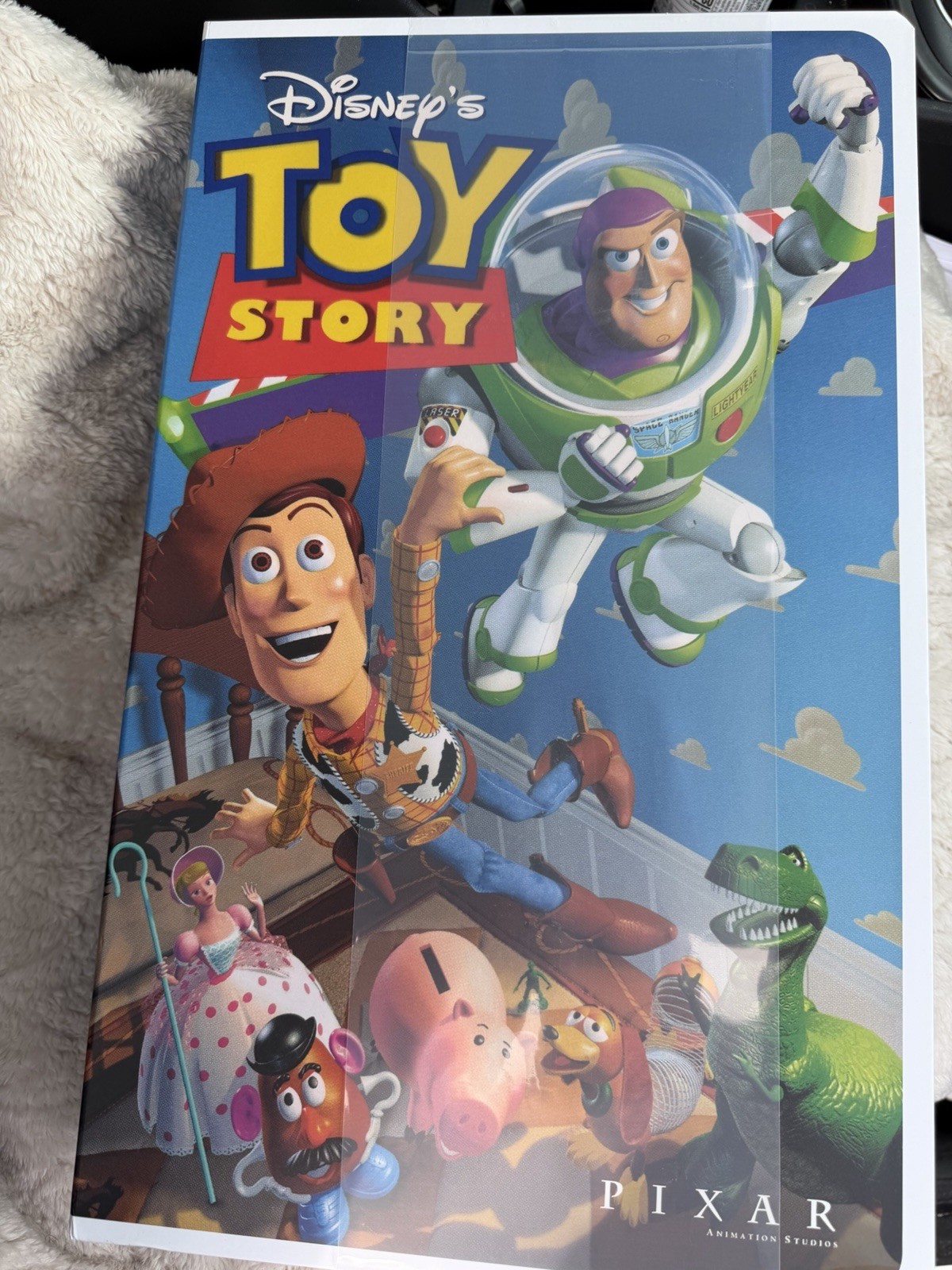 Disney Toy Story VHS Fleece Throw Blanket with Woody & Buzz Lightyear