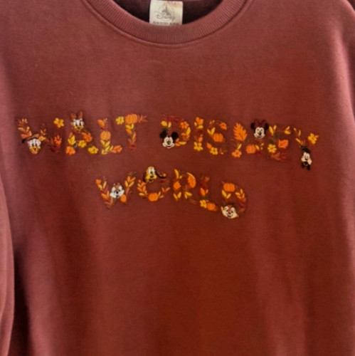 2026 Walt Disney World Fall Mickey & Friends Sweatshirt S Embroidered Pullover