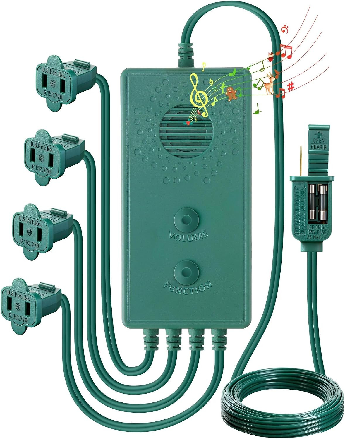 Enhon Vintage 90s Musical Christmas Lights Controller, Singing Christmas Tree Li
