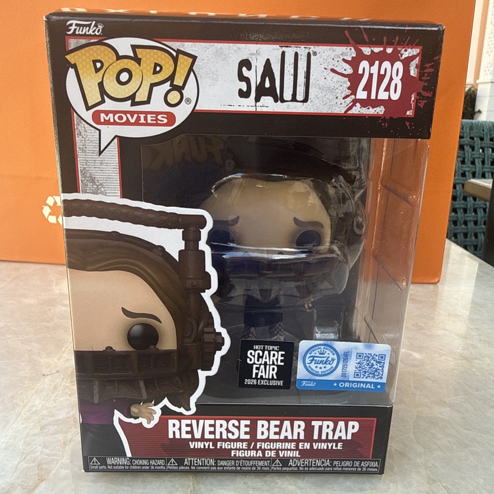 Funko Pop Movies Saw Reverse Bear Trap#2128 Hot Topic Scared Fair Exclusive 2026