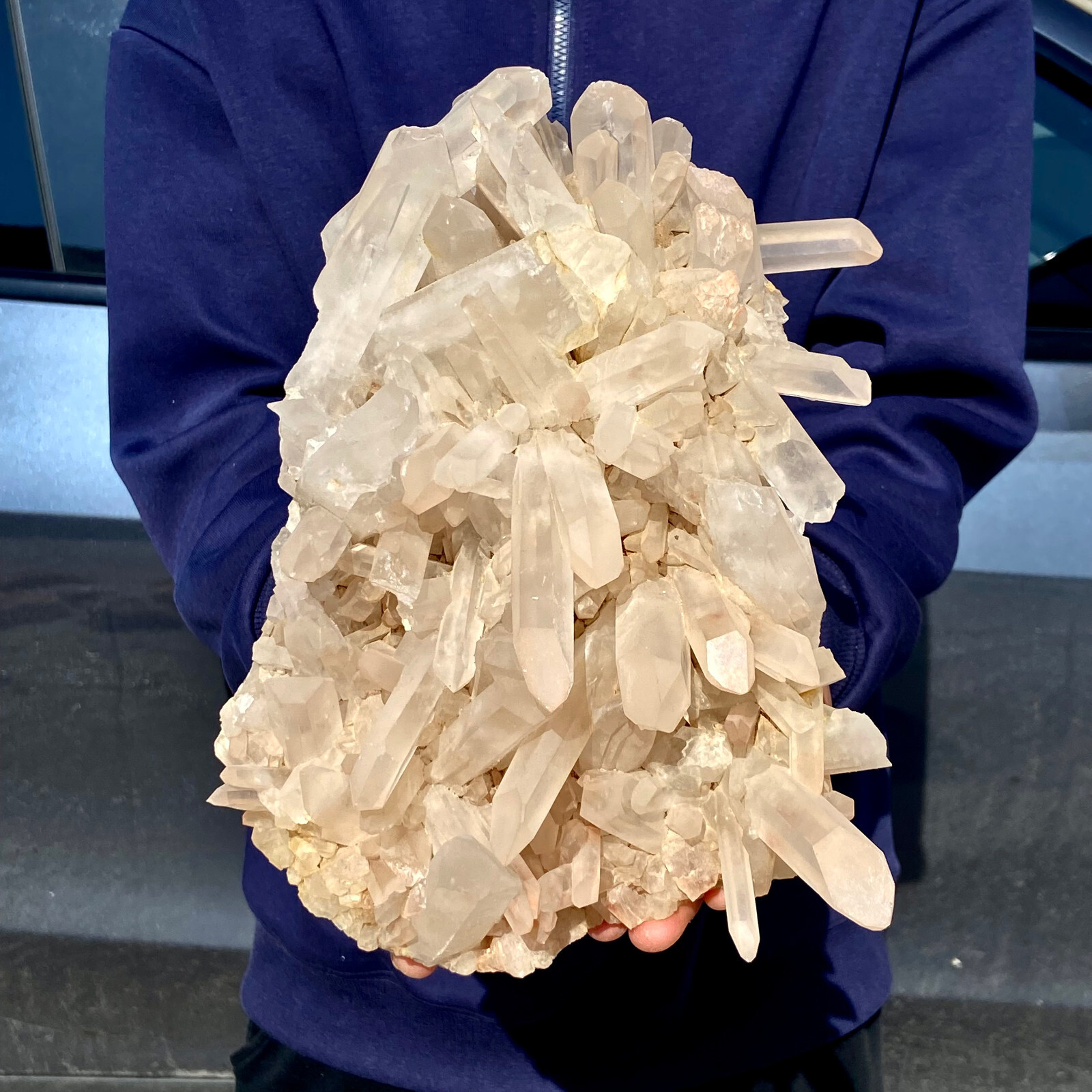 9.8LB Large Natural Clear White Quartz Crystal Cluster Energy Healing Specimen