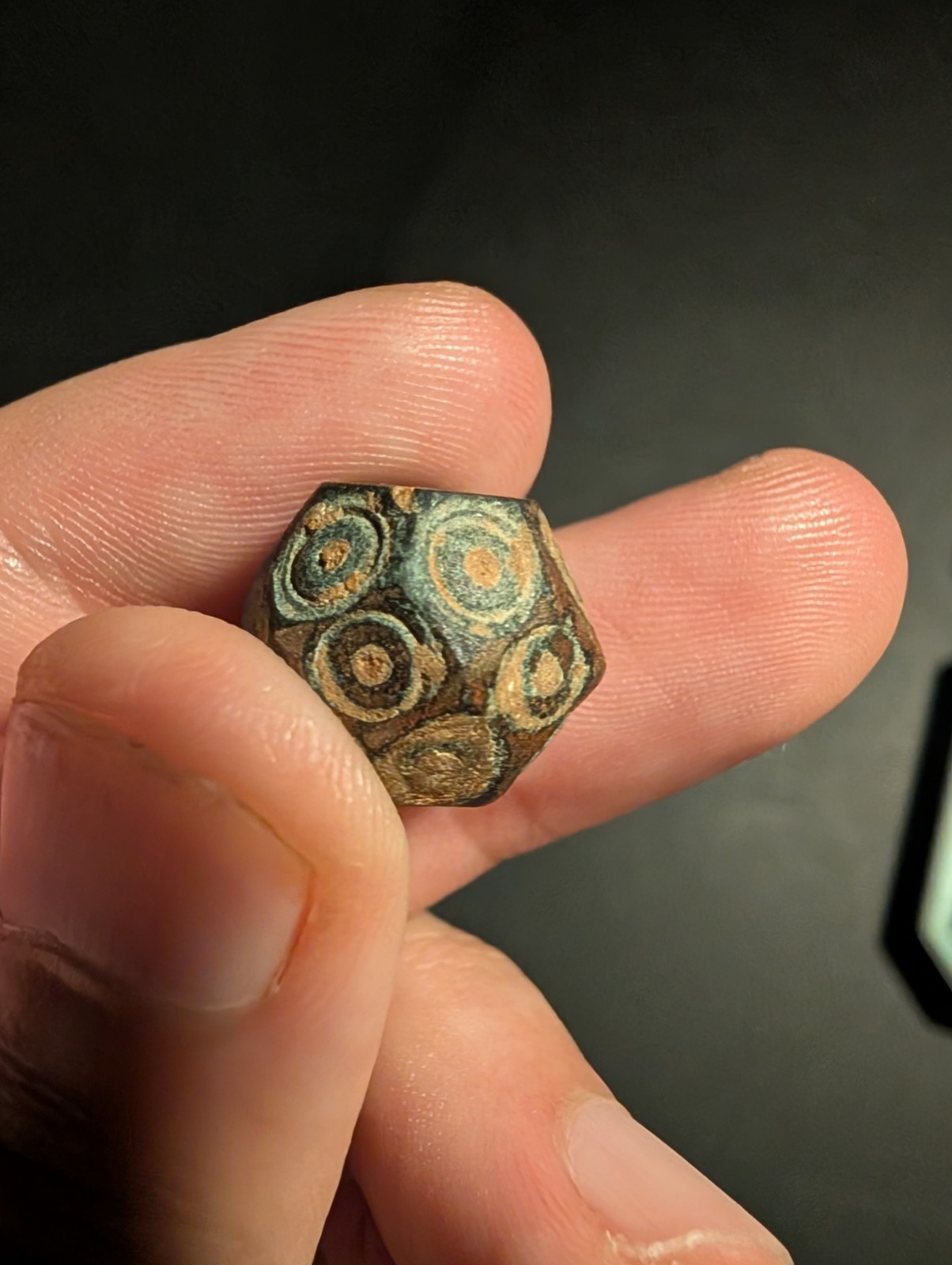 Ancient Islamic or Byzantine 5 Dirham Polyhedral Bronze Commercial Weight