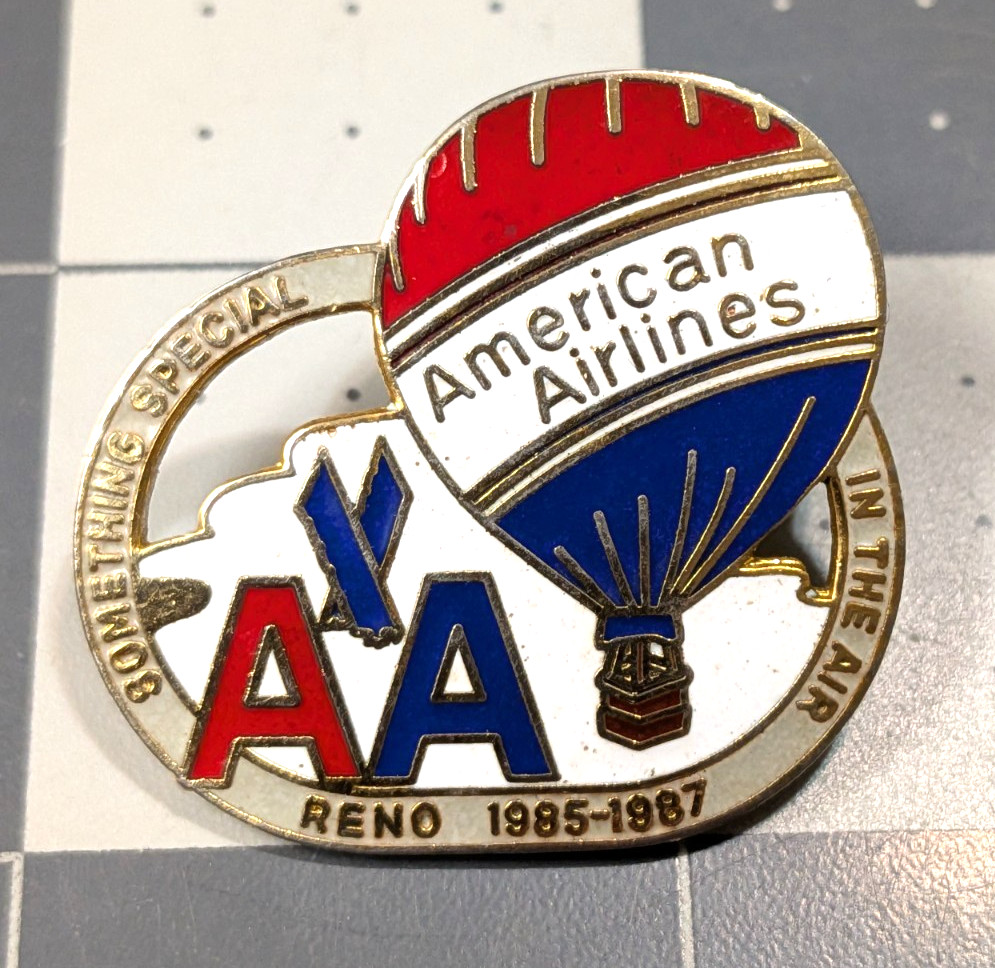 Vintage American Airlines AA Reno 1985-1987 Hot Air Balloon Lapel Pin