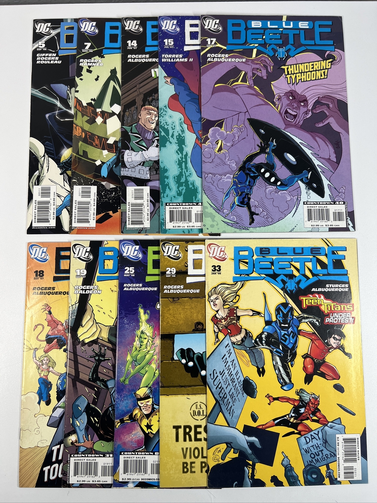 Blue Beetle Lot of 10 (2006-08) DC Comics
