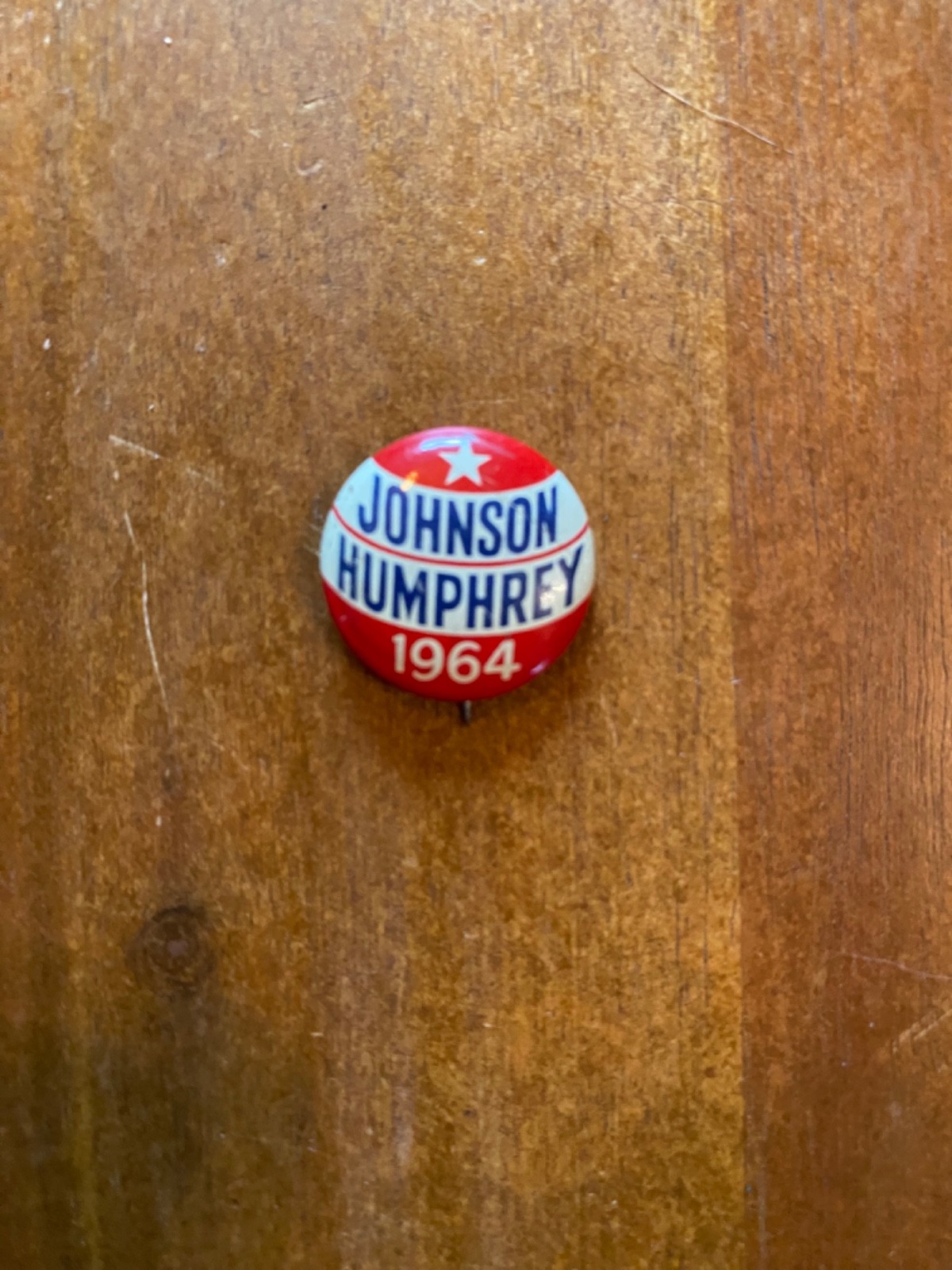 Vintage 1964 Johnson Humphrey Presidential Campaign Pinback Button LBJ 7/8\