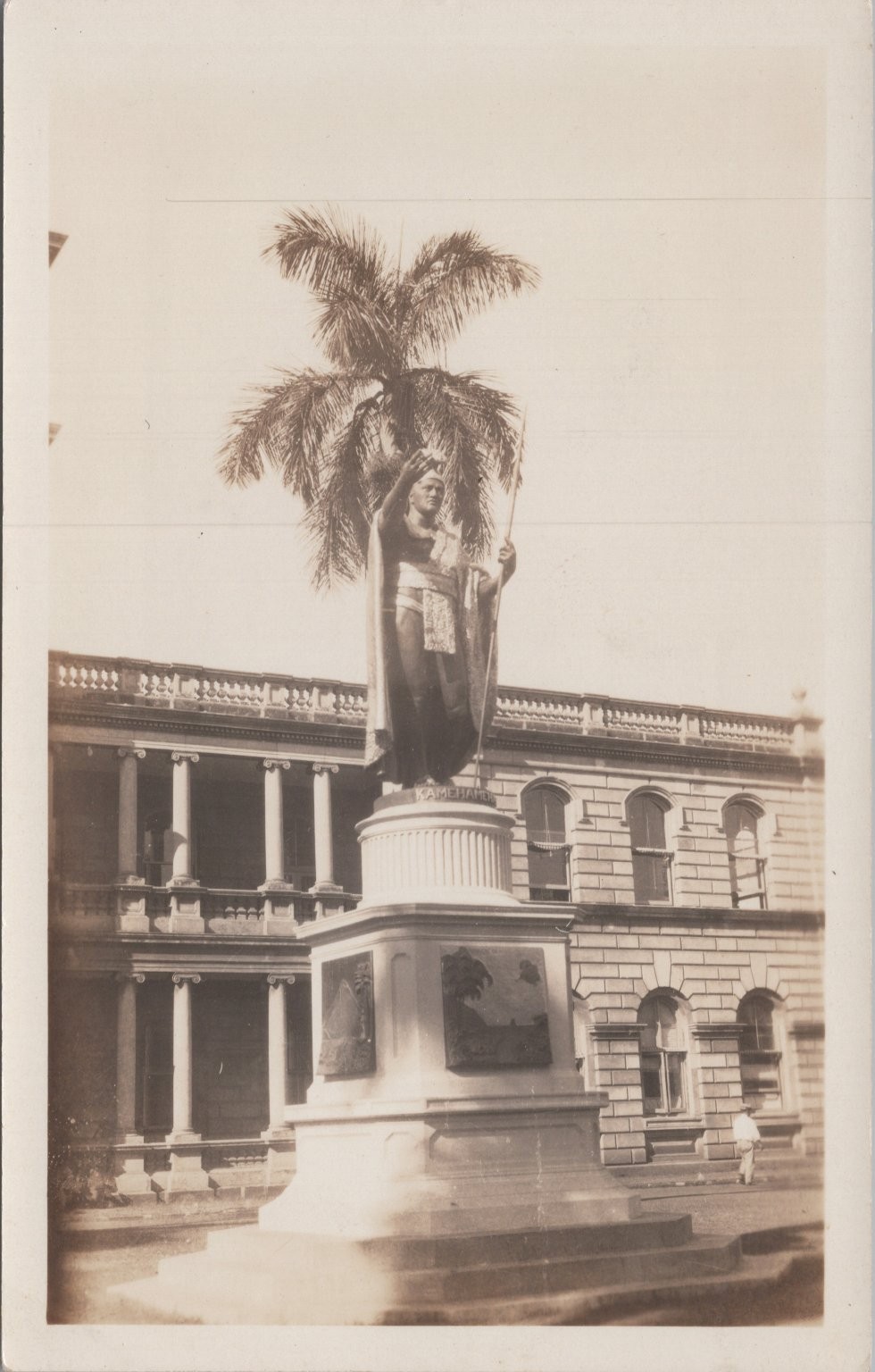 Statue of Kamehameha I Honolulu Hawaii HI RPPC Real Photo Postcard