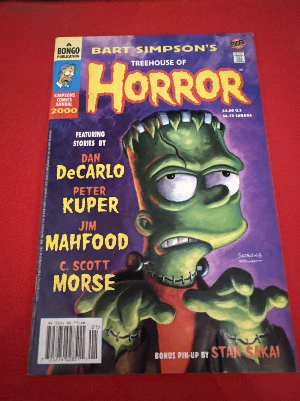 Bart Simpson's TREEHOUSE OF HORROR #6 Annual (Bongo 2000) Don DeCarlo Stan Sakai