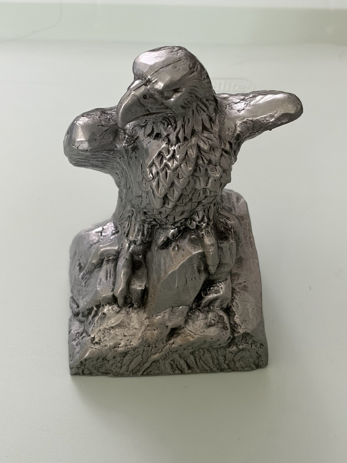 Vintage Bald Eagle Metal Piggy Bank Bust Paperweight USA America Patriot 6.5”