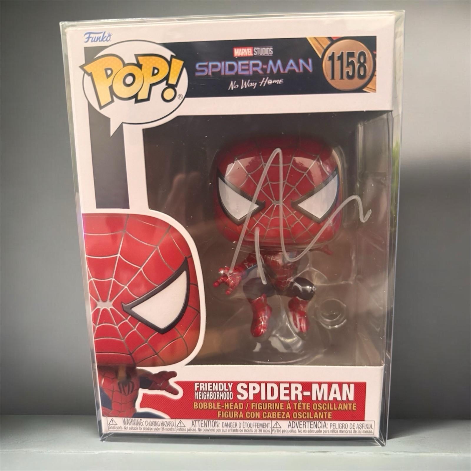 Tobey Maguire Signed Spider-Man Funko Pop Marvel Autographed COA