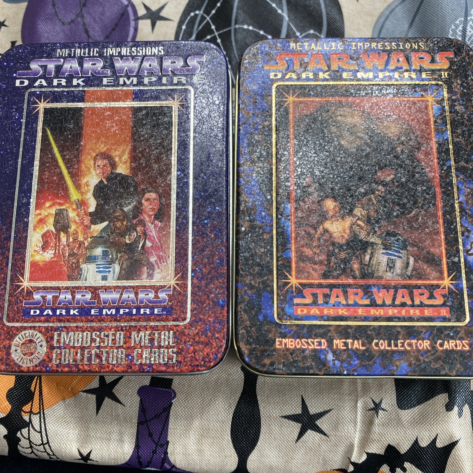 ‘95 Star Wars Metallic Impressions Embossed Metal SEALED Cards Dark Empire 1 & 2