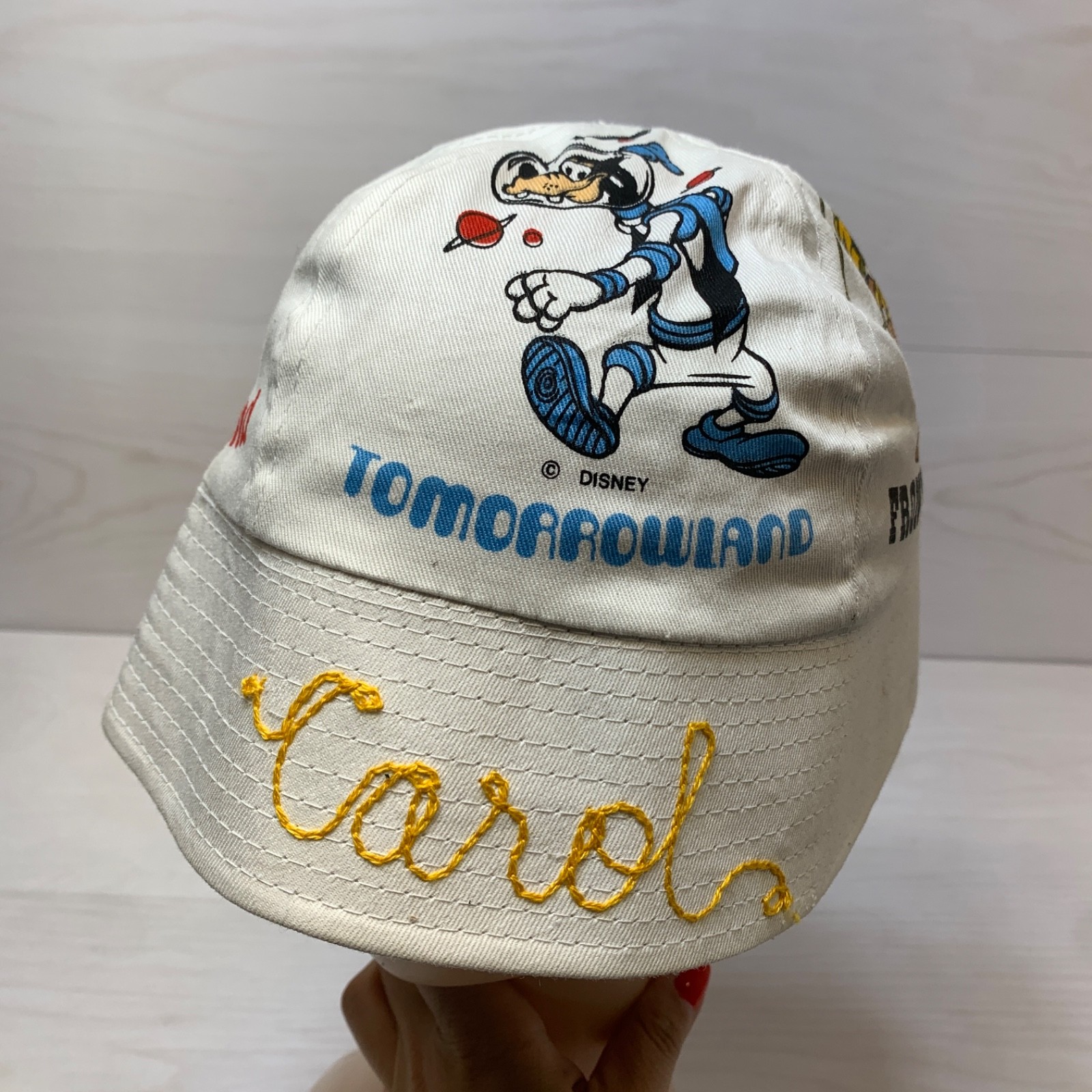 Disney Tomorrowland Frontierland Adventureland Fantasyland Hat Vintage 1970s-80s