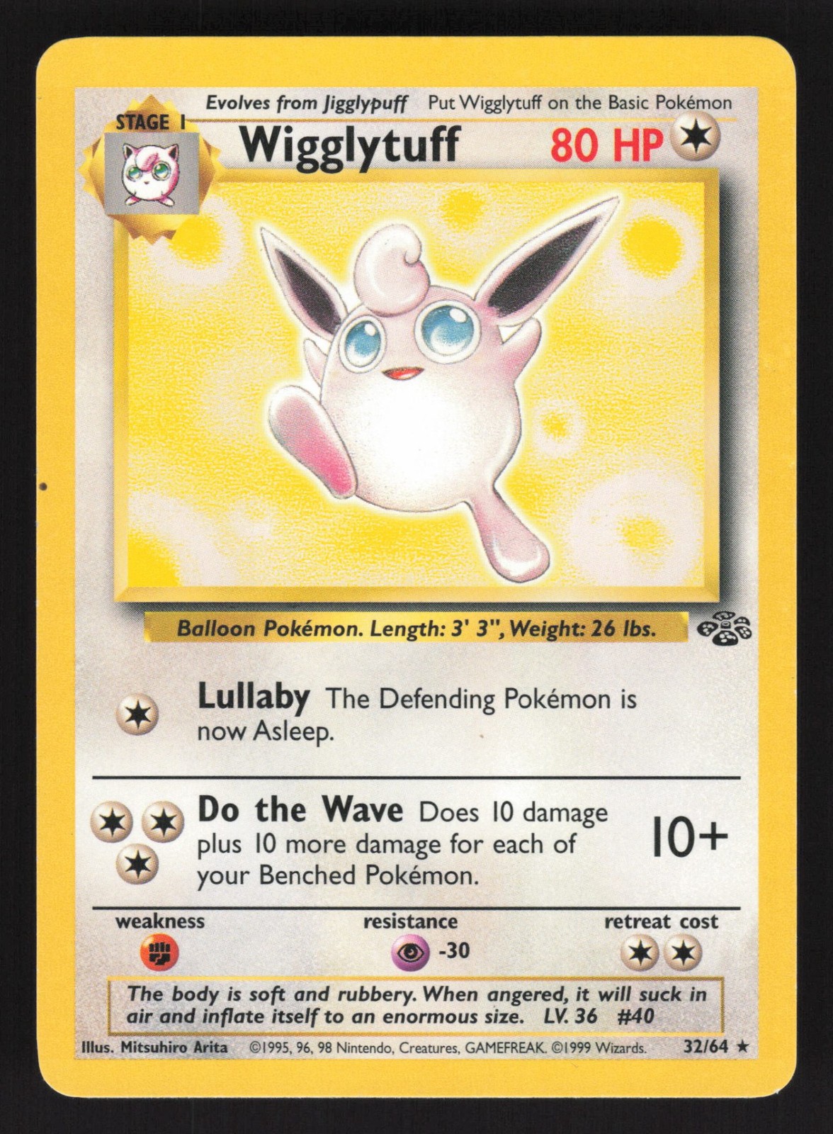 English MP Wigglytuff (32) 32/64 JU Unlimited Pokemon Jungle English MP Wigglytuff (32) 32/64 JU Unlimited Pokemon Jungle