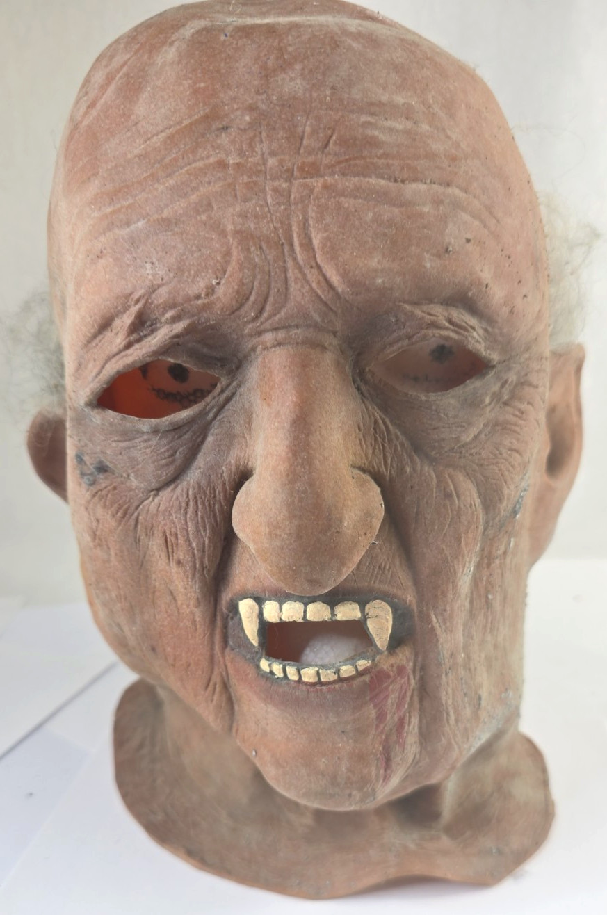 Rare Vintage 1980's Old Vampire Latex Halloween Mask Horror, Studio Quality 
