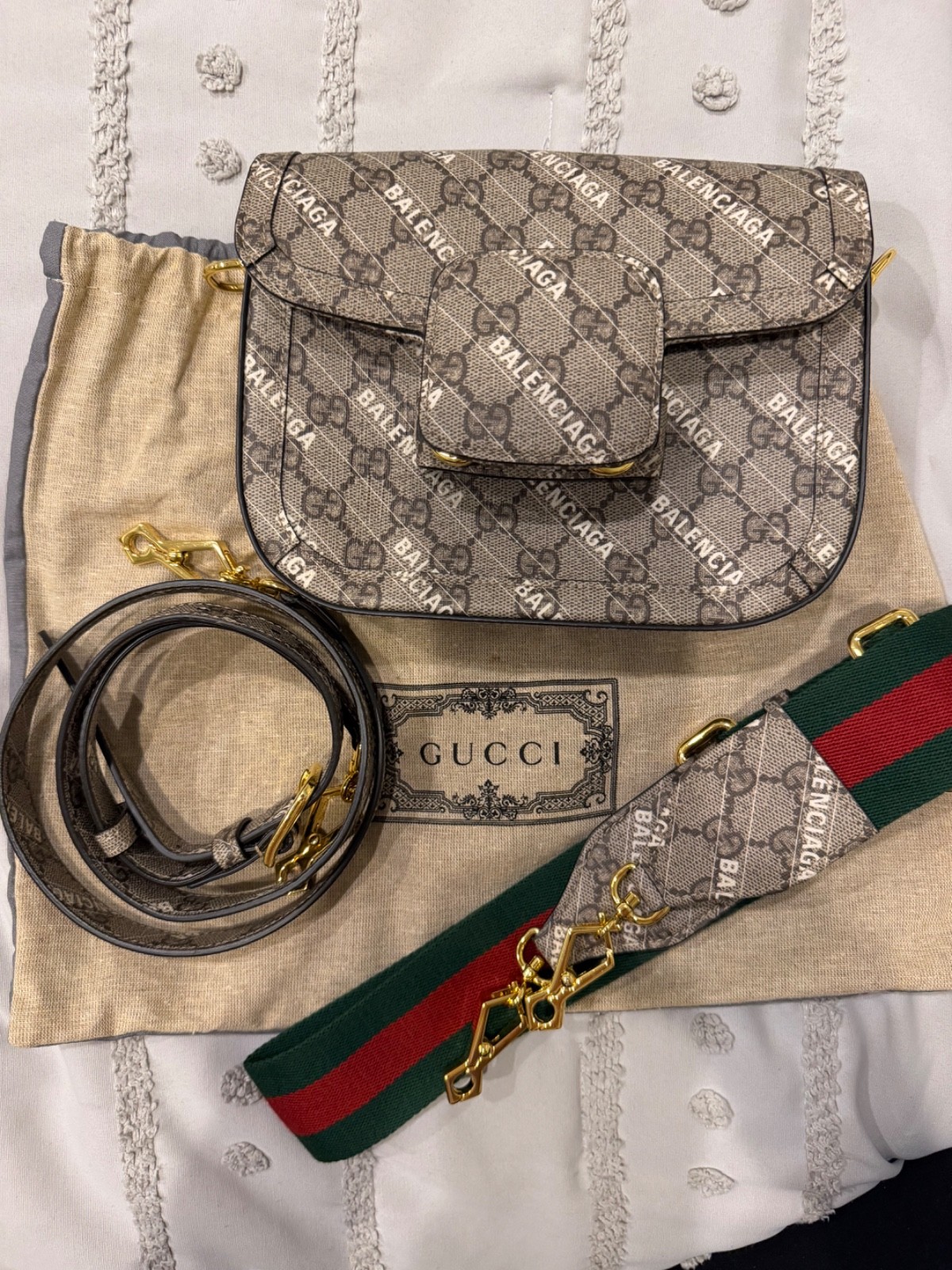 Gucci x Balenciaga Hacker Project Horsebit 1955 Mini Crossbody Bag