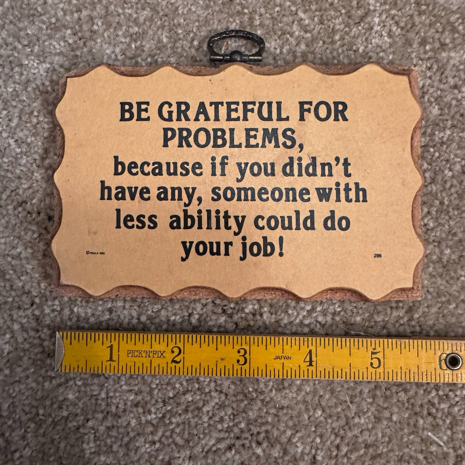 Paula's Wooden Motto Plaque 