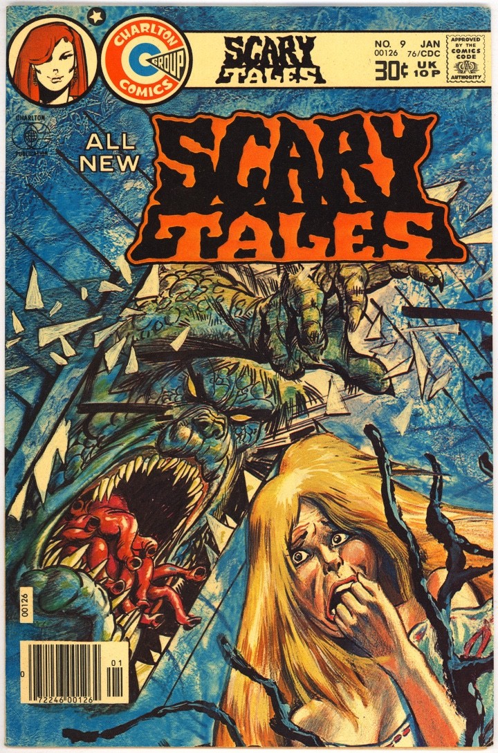 Scary Tales 9 VF+ 8.5 High Grade Tom Sutton Mike Zeck Charlton Bronze Horror BIN