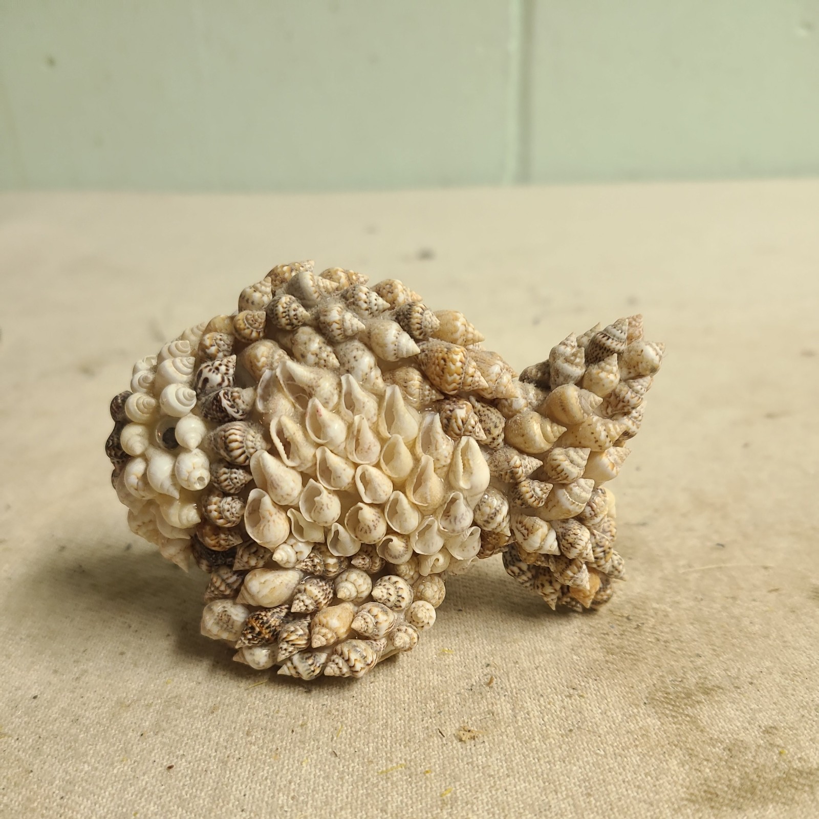 Vintage Sea Shell Fish art  - 3.50\