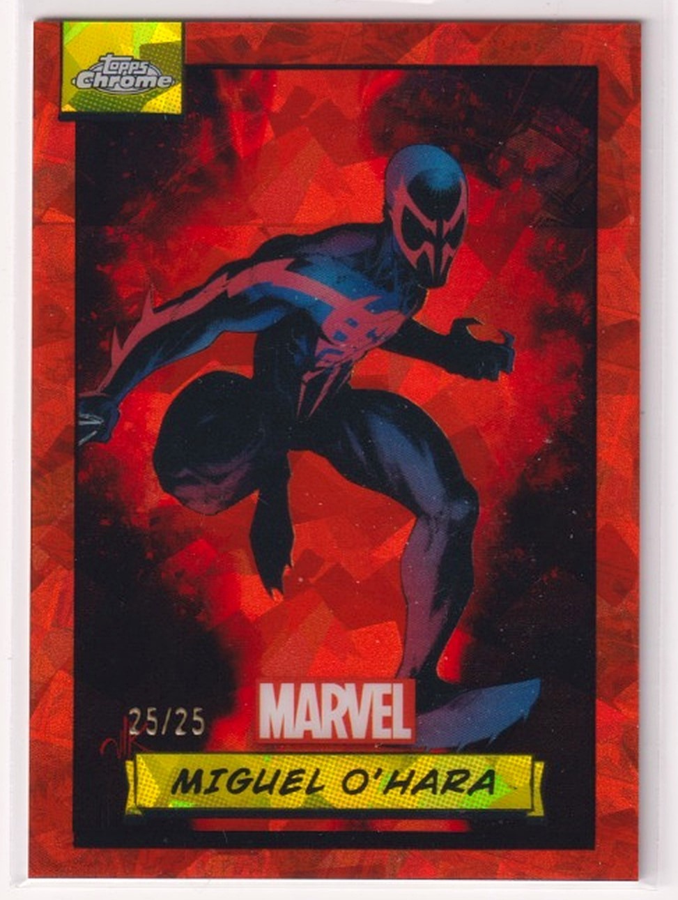 2024 Topps Chrome Sapphire Edition Marvel #14 Miguel O\'Hara Orange Sapphire /25