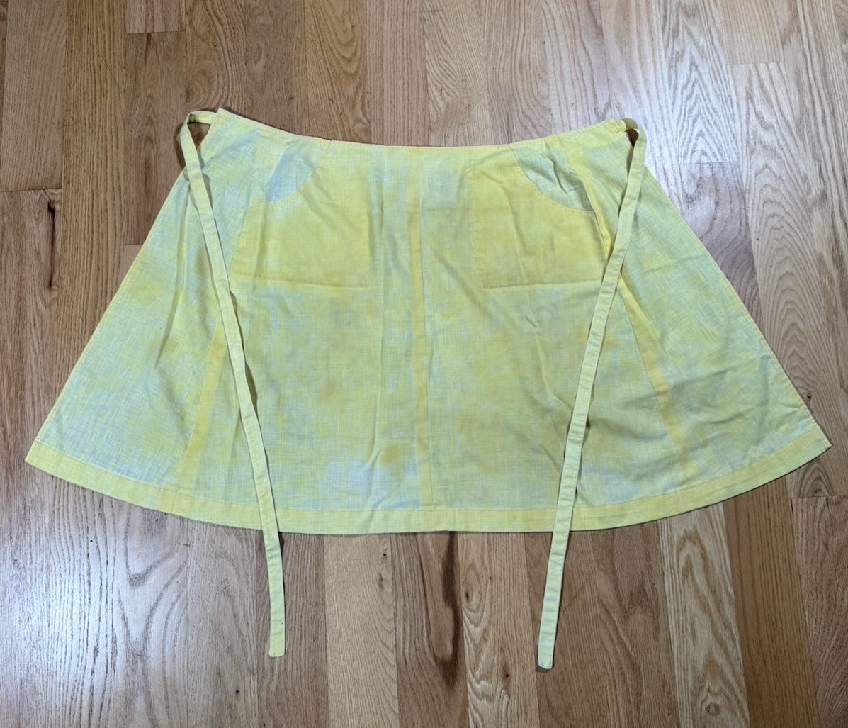 Rare Vintage 60s Abercrombie & Fitch Pocketed Yellow Apron