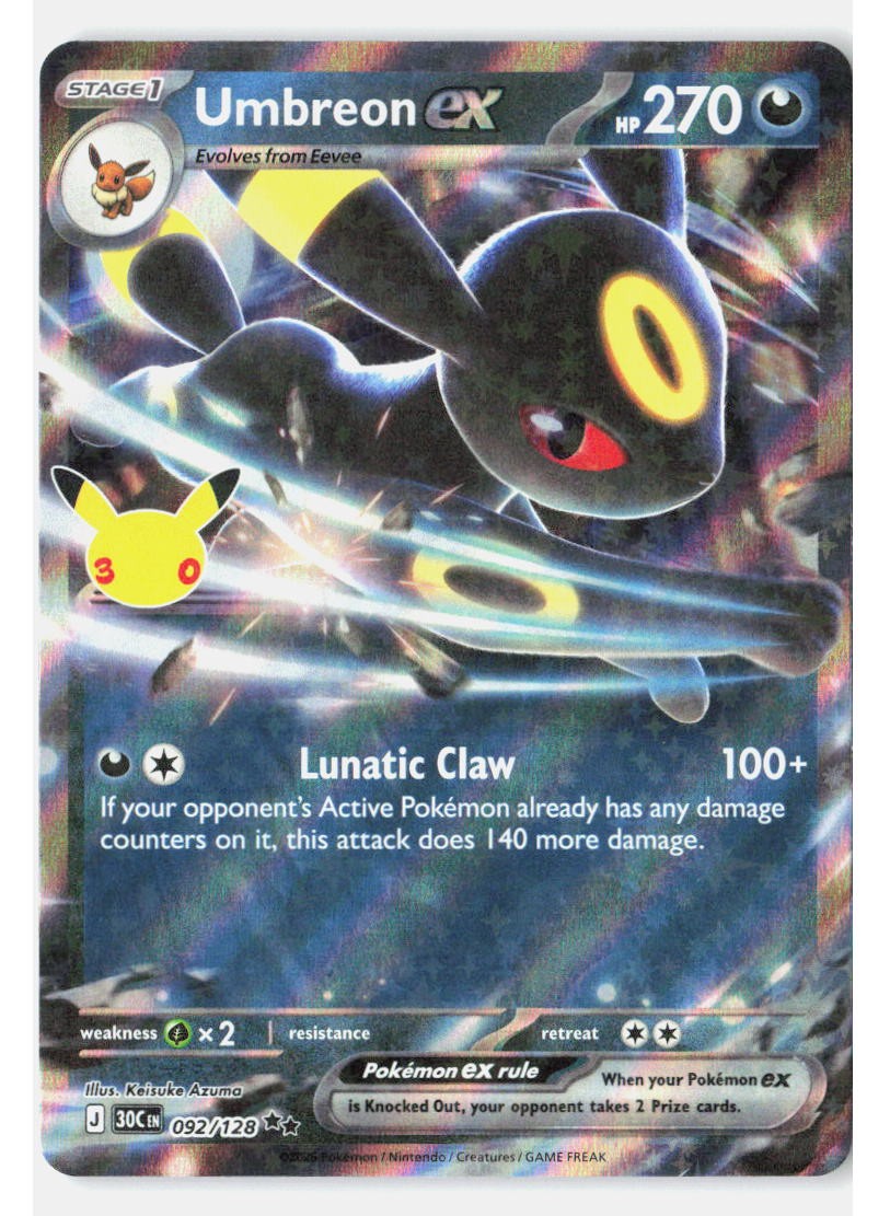 Umbreon ex Holofoil[30C - 092/128] (NM) Pokemon
