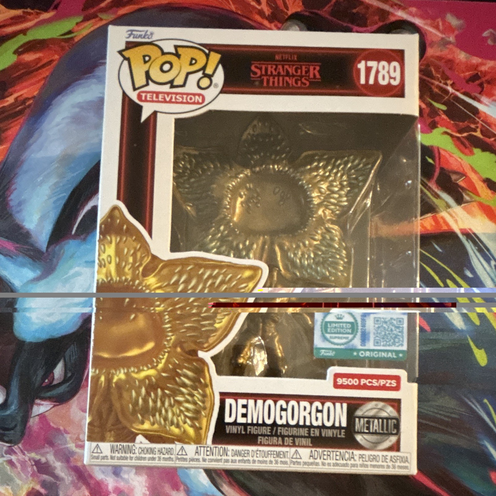 Funko Pop Stranger Things Demogorgon Metallic Gold Limited Edition #1789 1/9500 Funko Pop Stranger Things Demogorgon Metallic Gold Limited Edition #1789 1/9500