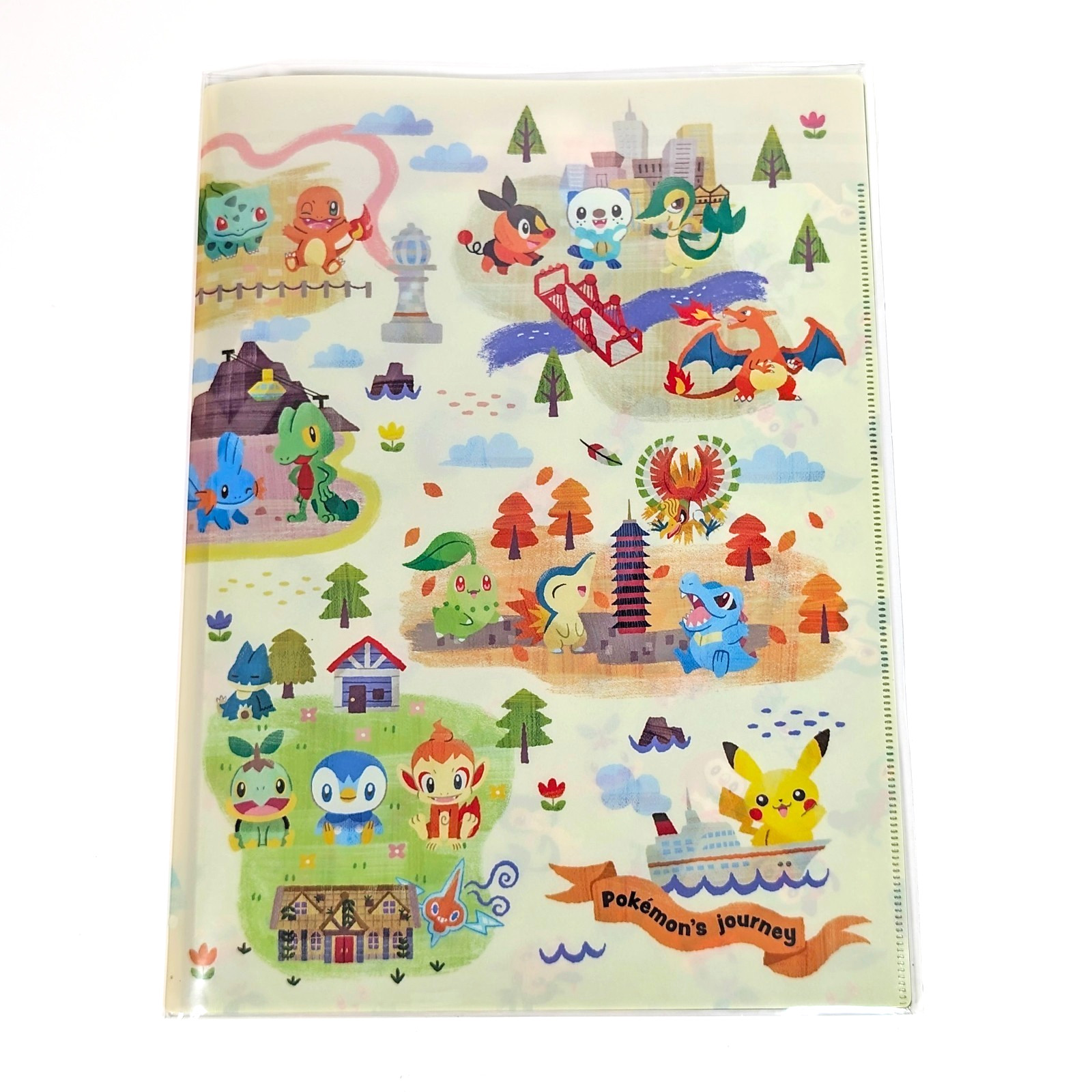 Pokemon Center Japan 3-Pocket A4 Clear File Folder Pokemon's Journey Sealed NEW