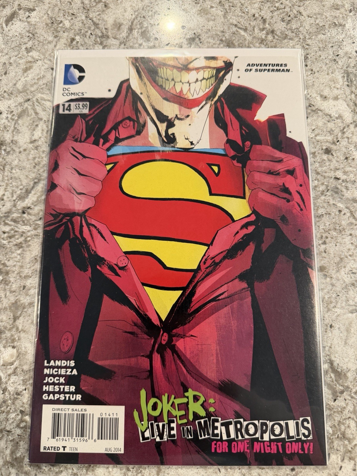Adventures of Superman #14 (DC Comics August 2014) Joker Cover
