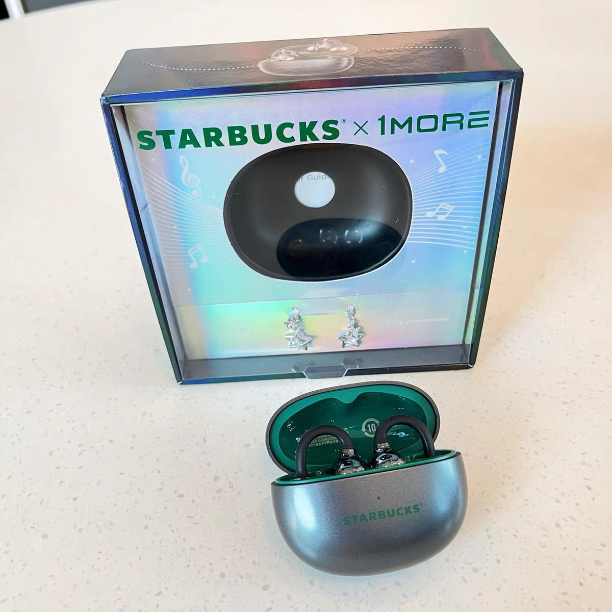 Starbucks Open Ear Clip-On Wireless Bluetooth Earbuds Limited Collaboration Set