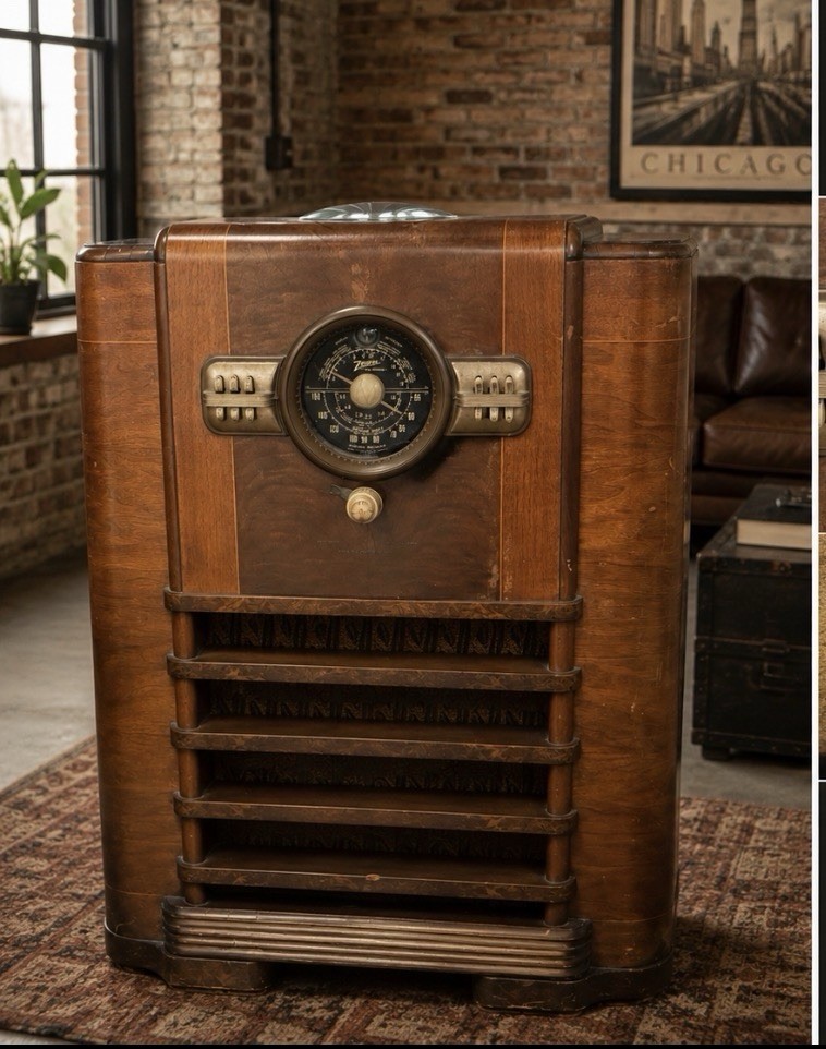 ❤️Rare Zenith Floor Console Pre-WWII 1940 10-S-464 Model TUBE TABLE RADIO